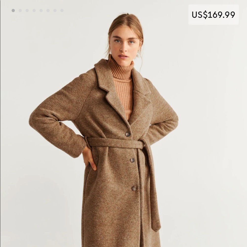 ❌ SOLD ❌ Mango Long Coat Camel Color